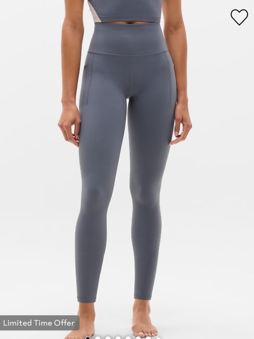 Athleta Salutation Stash High Rise 7/8 Legging w/ Pockets (blue) Medium Tall